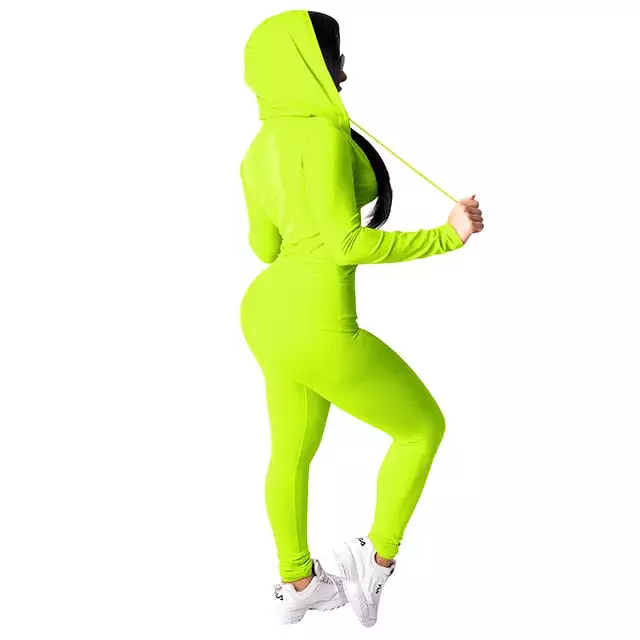 2 piece Sweatshirt And Pants Sportwear Suit Zipper Hoodies Clothes