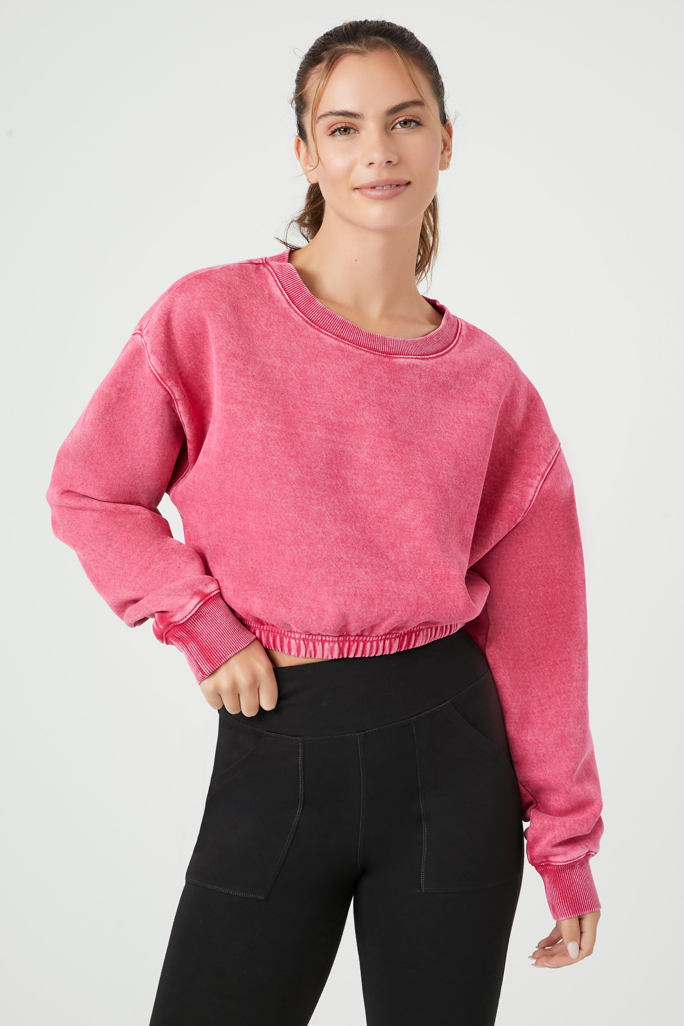 Active Fleece Cropped Pullover