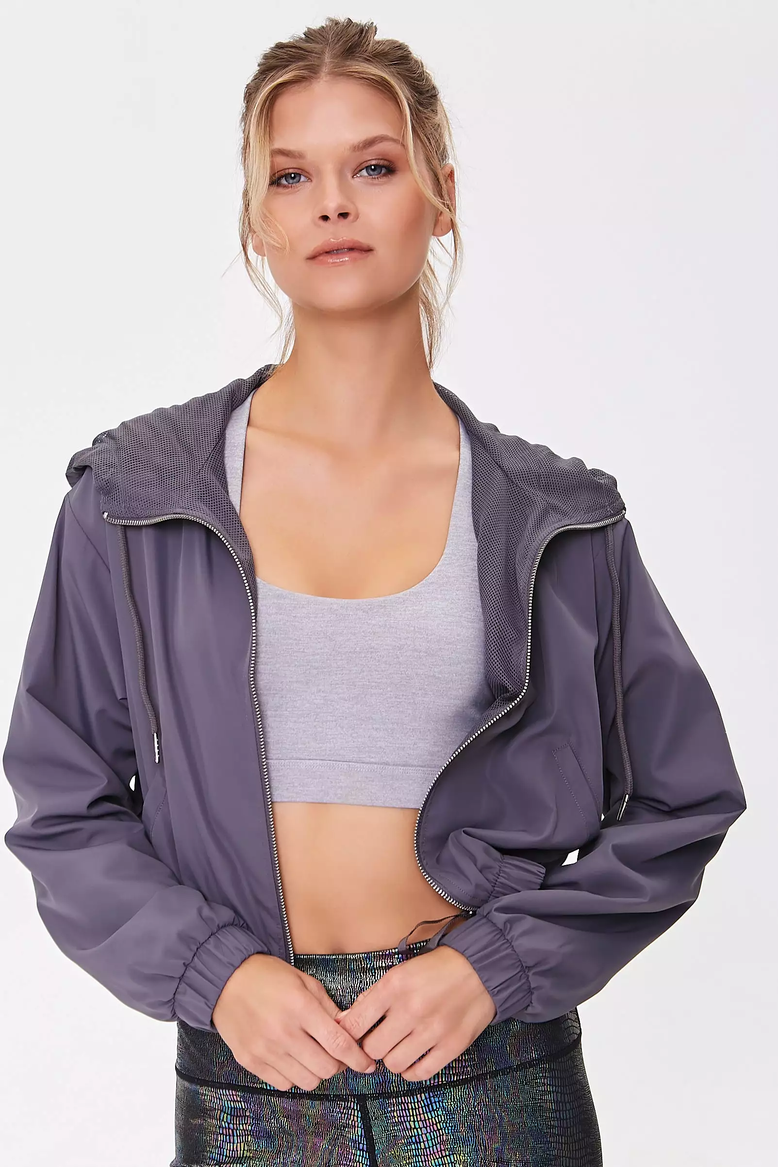 Active Zip-Up Hooded Windbreaker