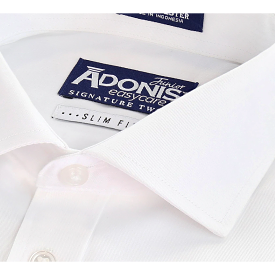 Adonis Boys Easy Care SHORT SLEEVE Slim Fit Twill Dress Shirt