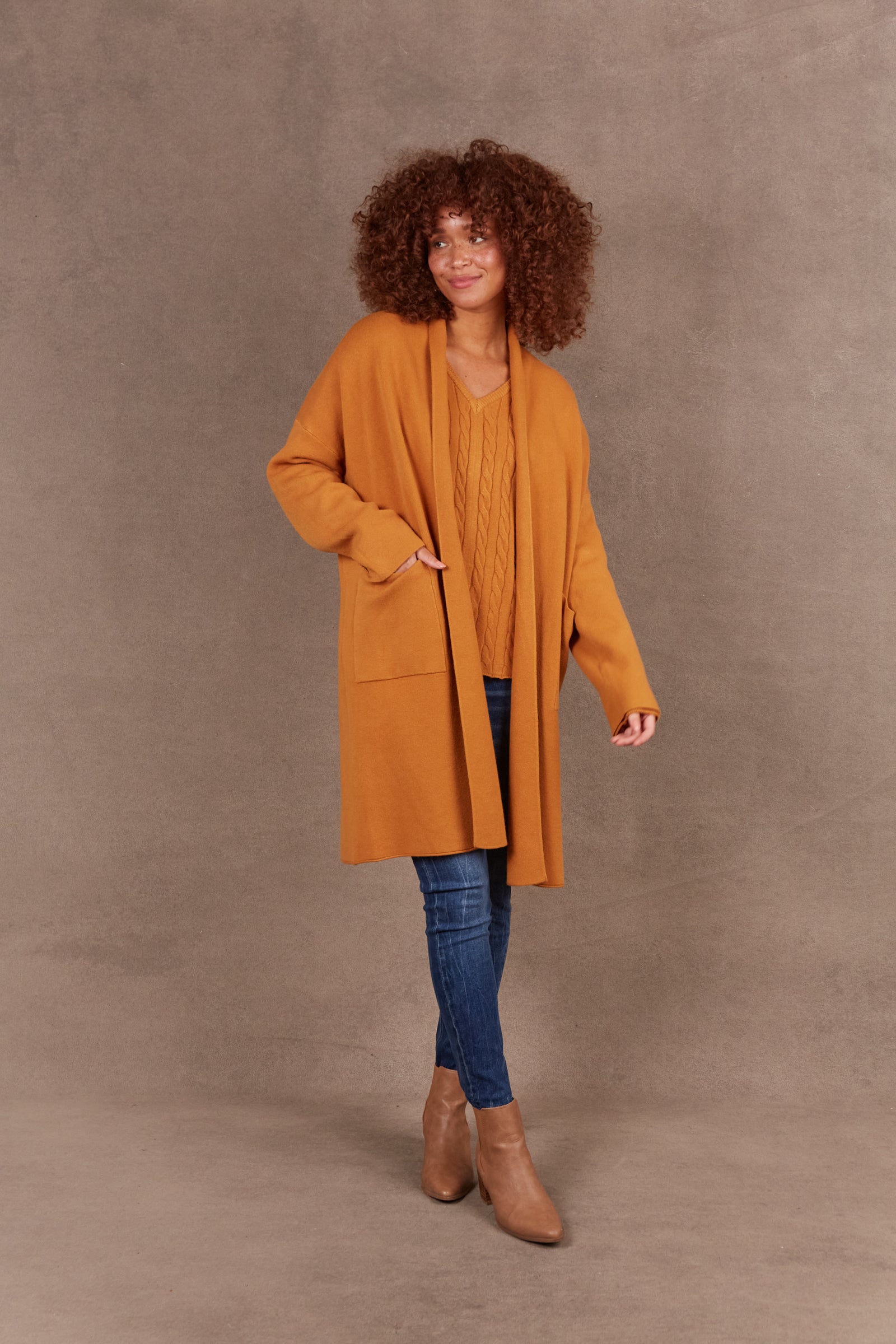 Alawa Cardigan - Ochre