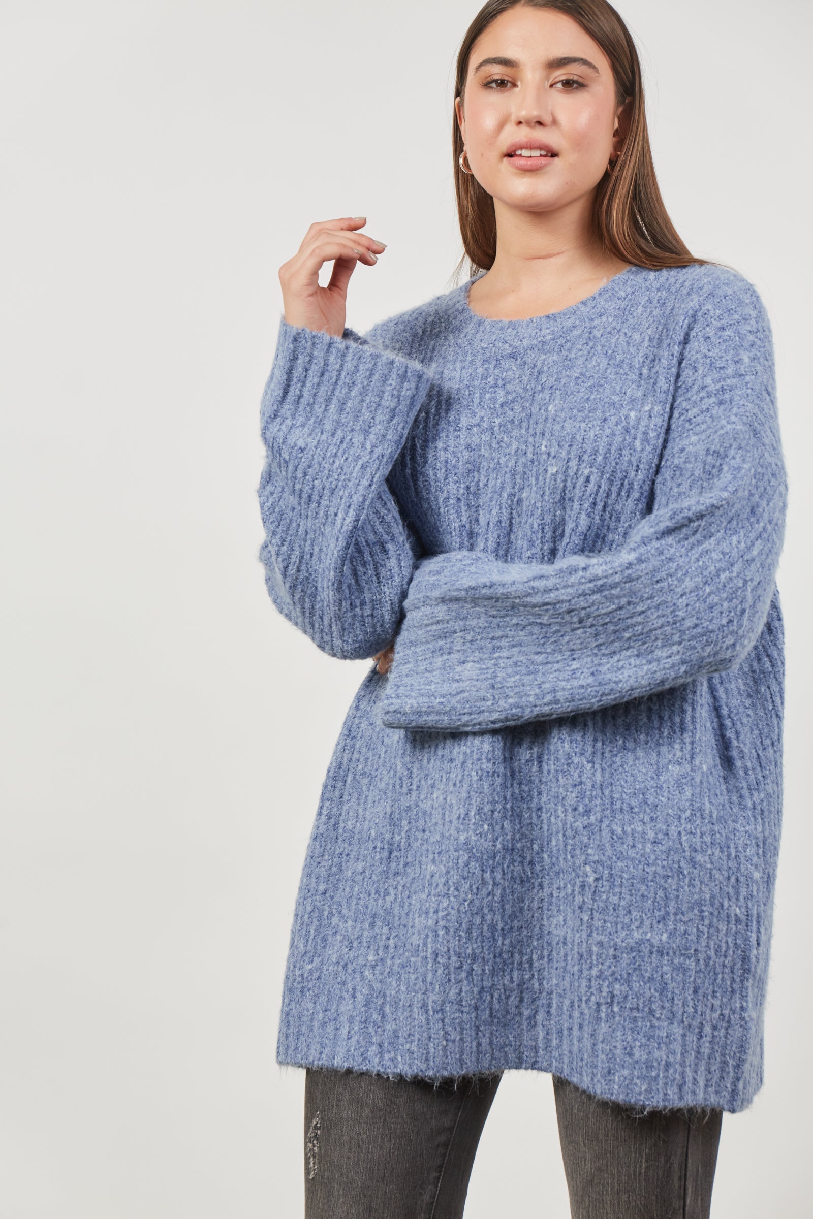 Avenue Oversized Jumper - Nevada Blue