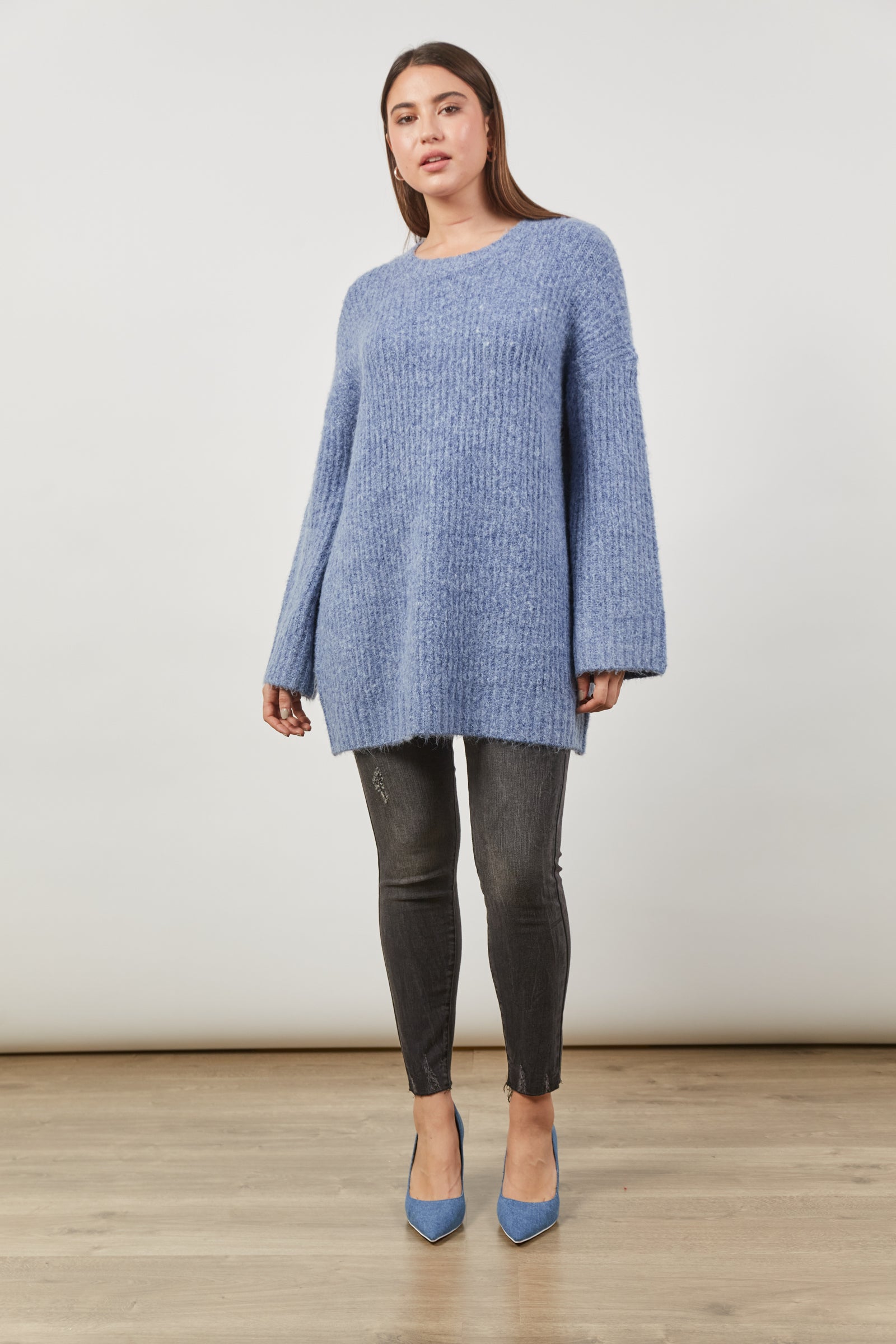 Avenue Oversized Jumper - Nevada Blue