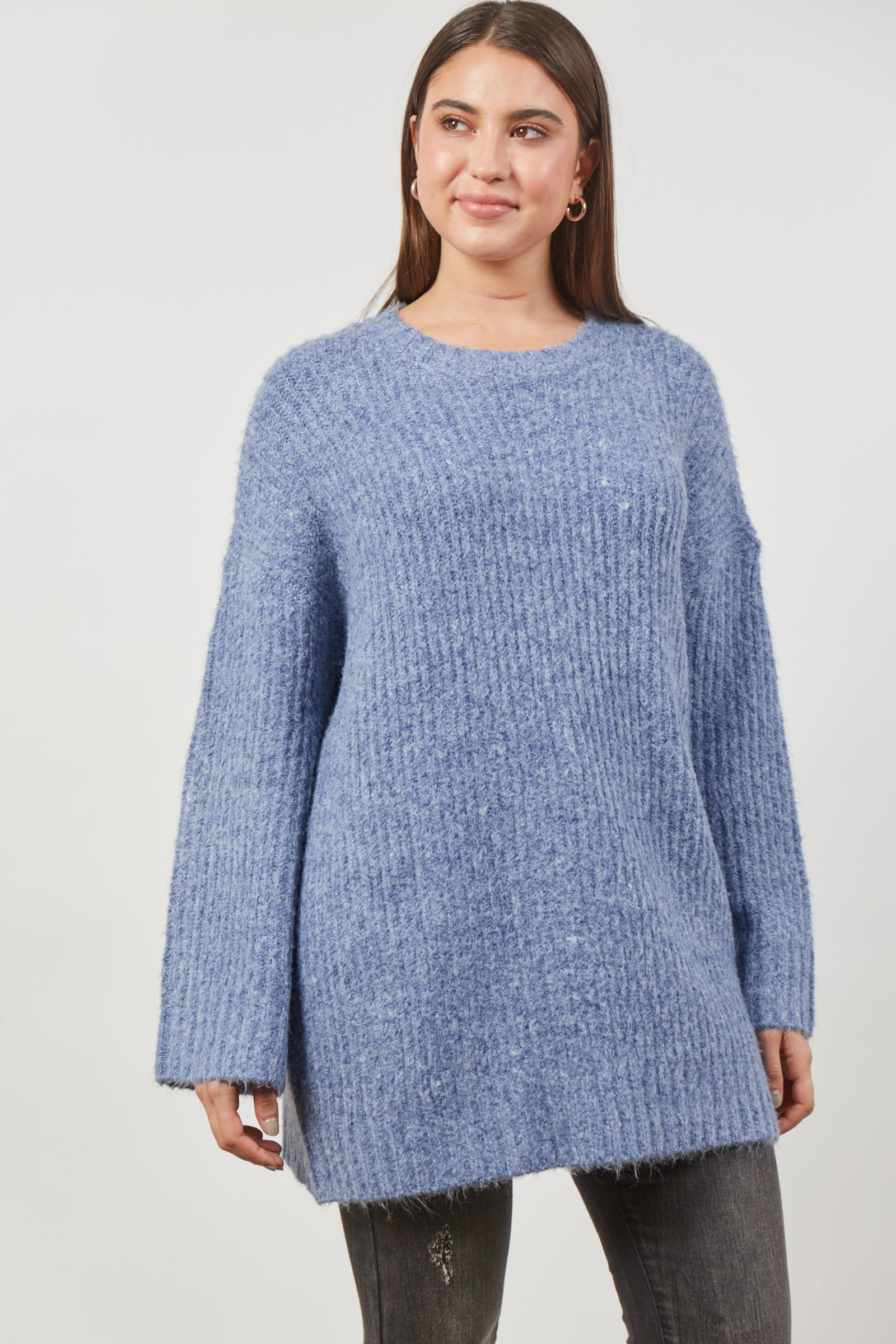 Avenue Oversized Jumper - Nevada Blue