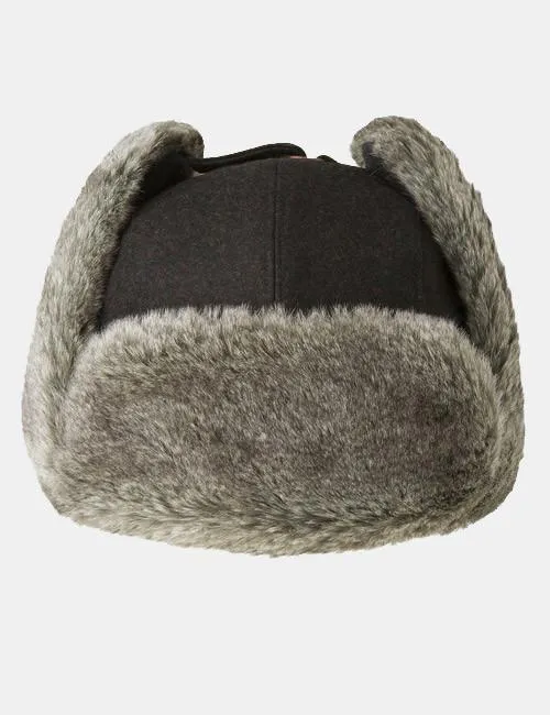 Bailey Bellamy Trapper Hat - Black Melange