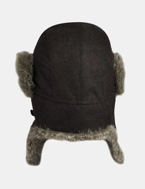 Bailey Bellamy Trapper Hat - Black Melange