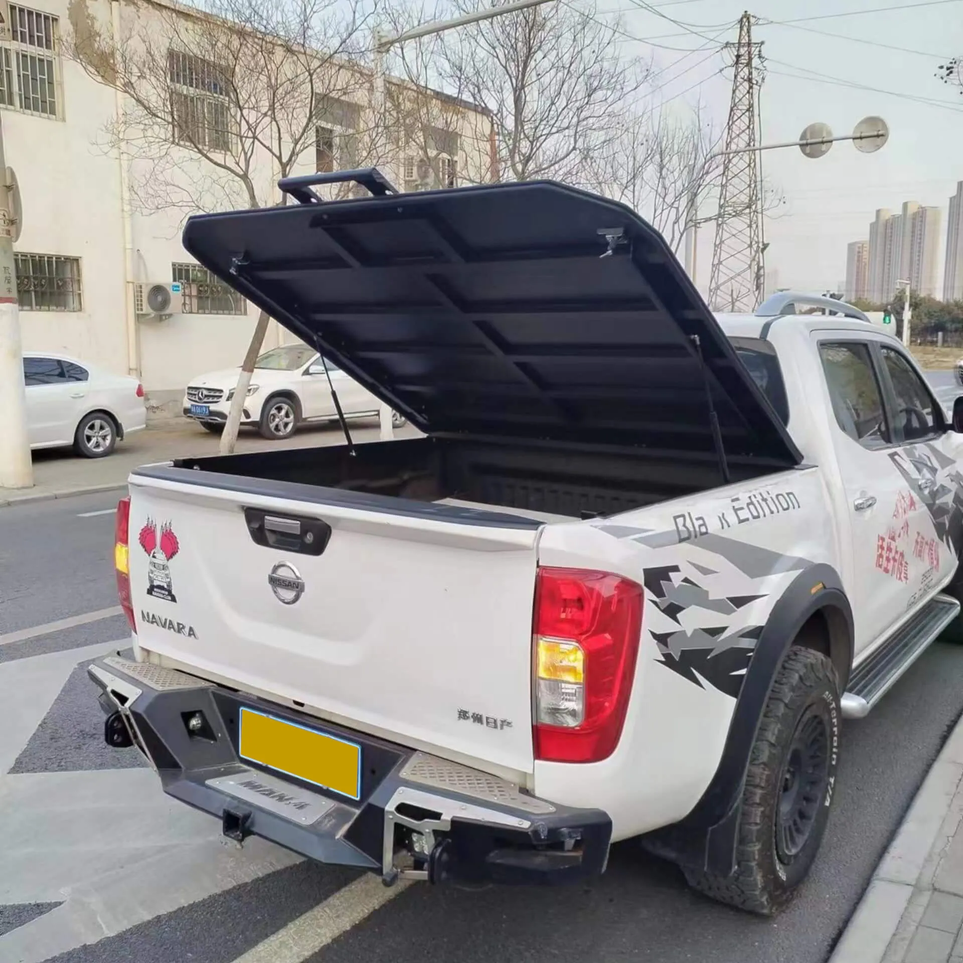 Black Aluminium Flat Tonneau Cover for Ford Ranger T9 2022+ MK4 (P703)