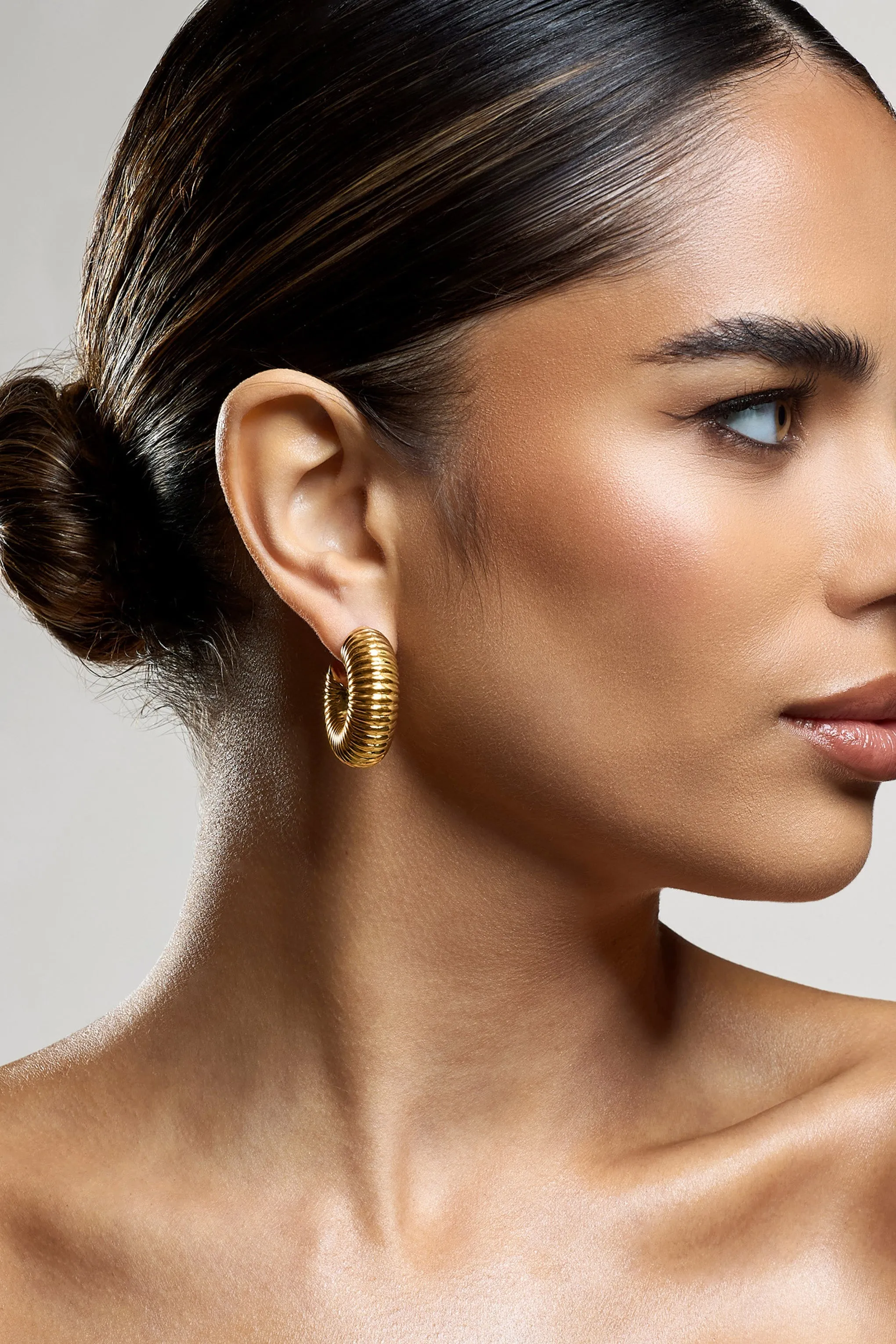 Blaine | Gold Chunky Hoop Earrings