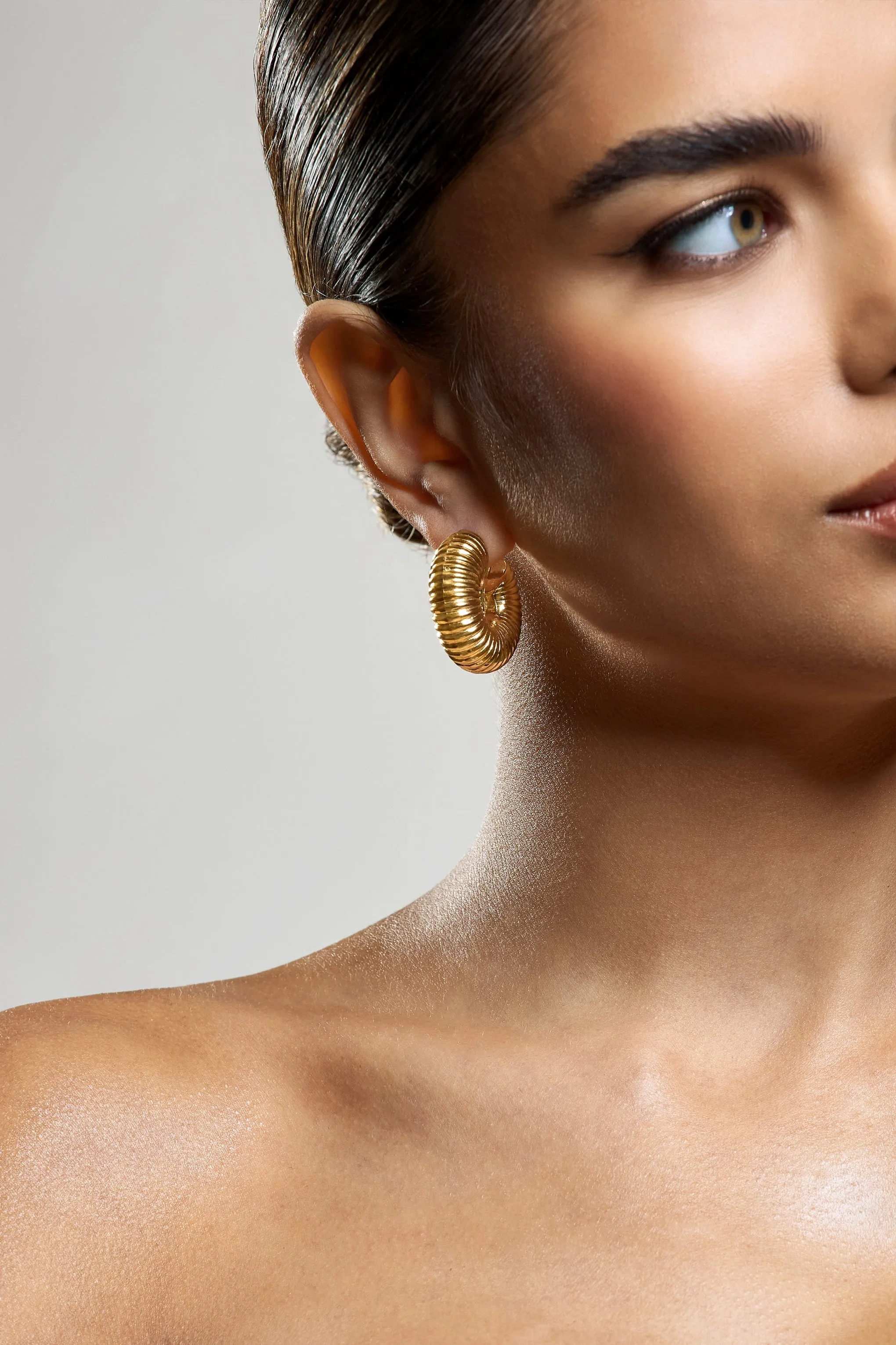 Blaine | Gold Chunky Hoop Earrings