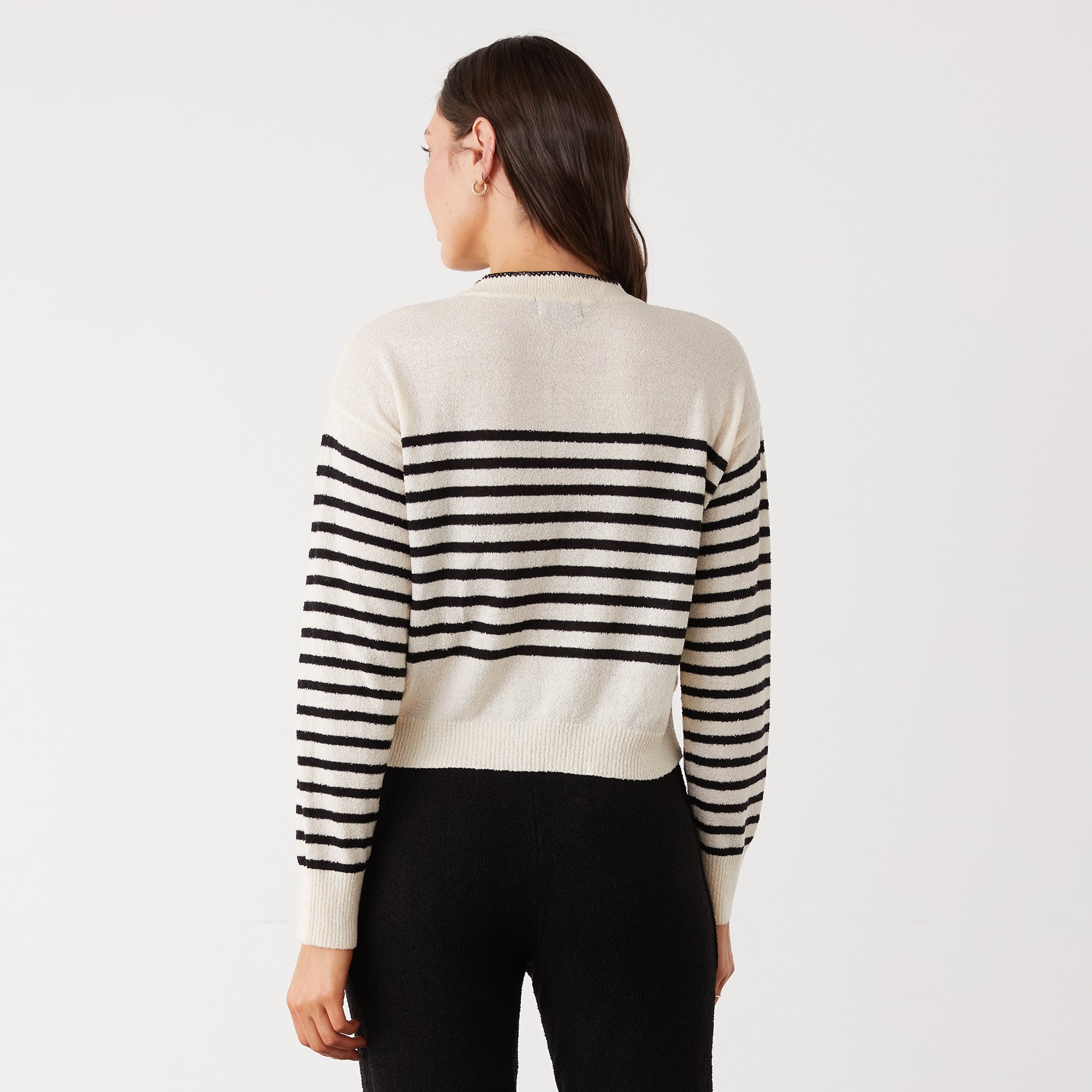 Boucle Knit Stripe Sweater