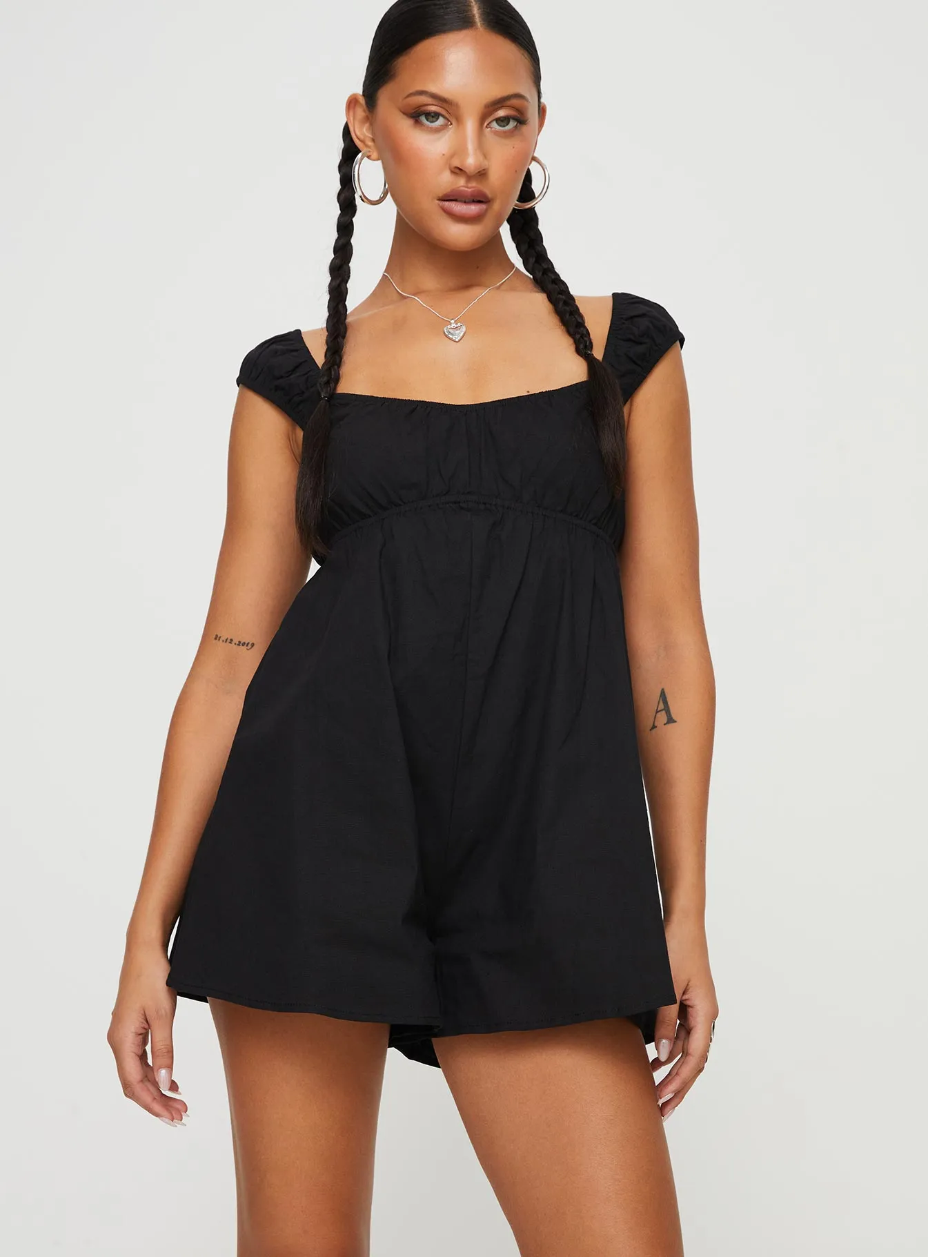 Bridgid Playsuit Black