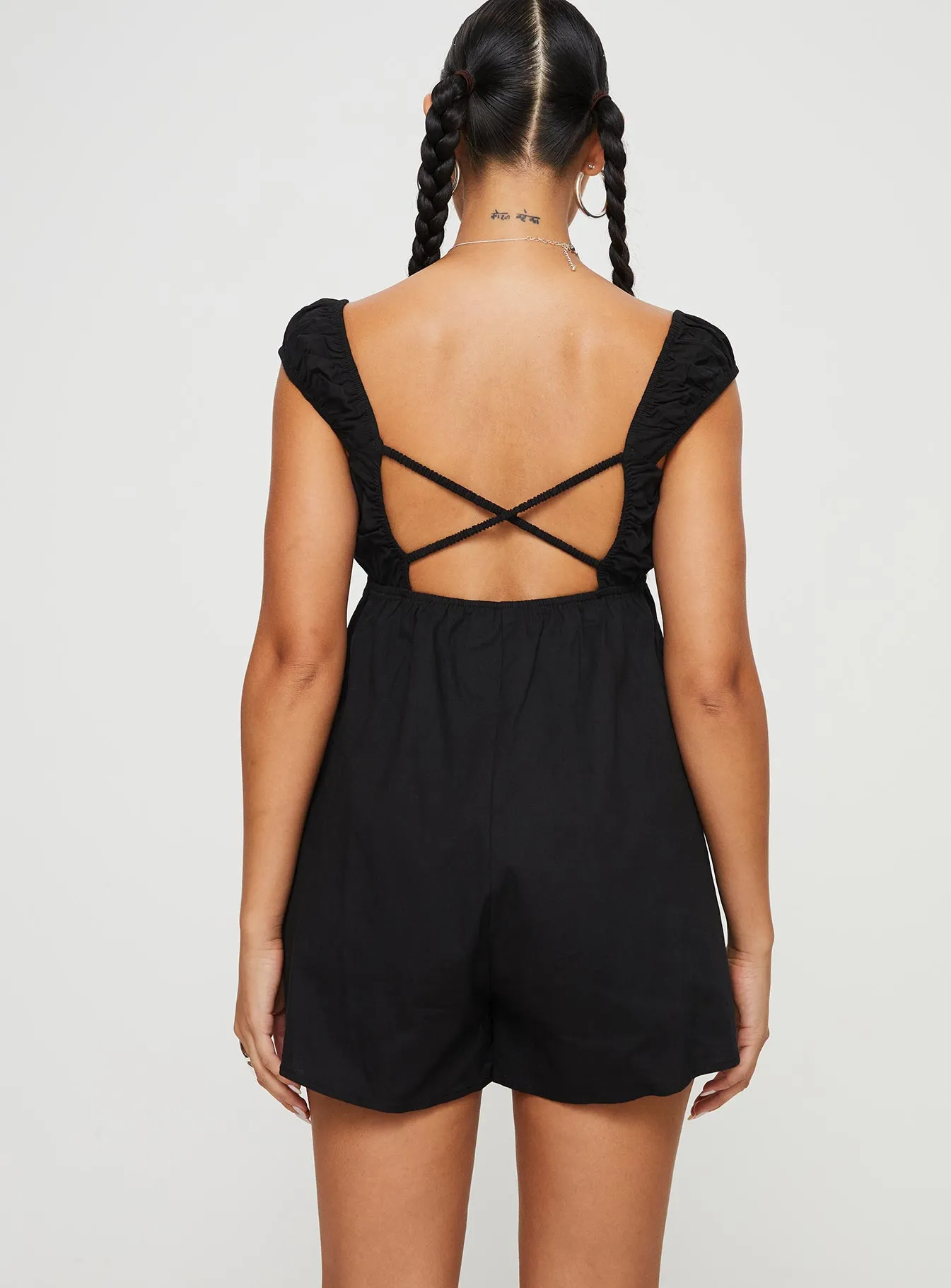 Bridgid Playsuit Black