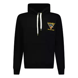 CASABLANCA  LOGO EMBROIDERED HOODED SWEATSHIRT BLACK