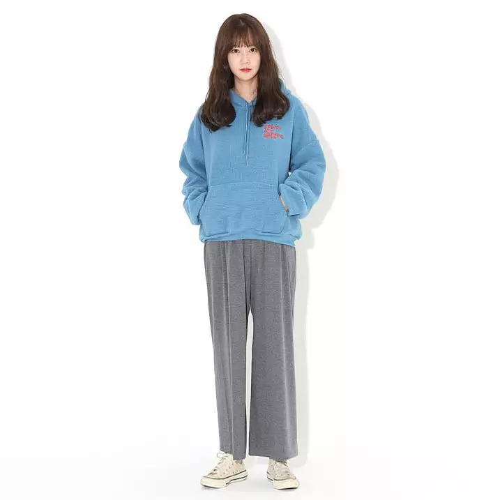 Casual Cute Hoodies Shearling Tops Womens Girls Korean K-pop Style Winter Fleece Warm Soft Loose fit