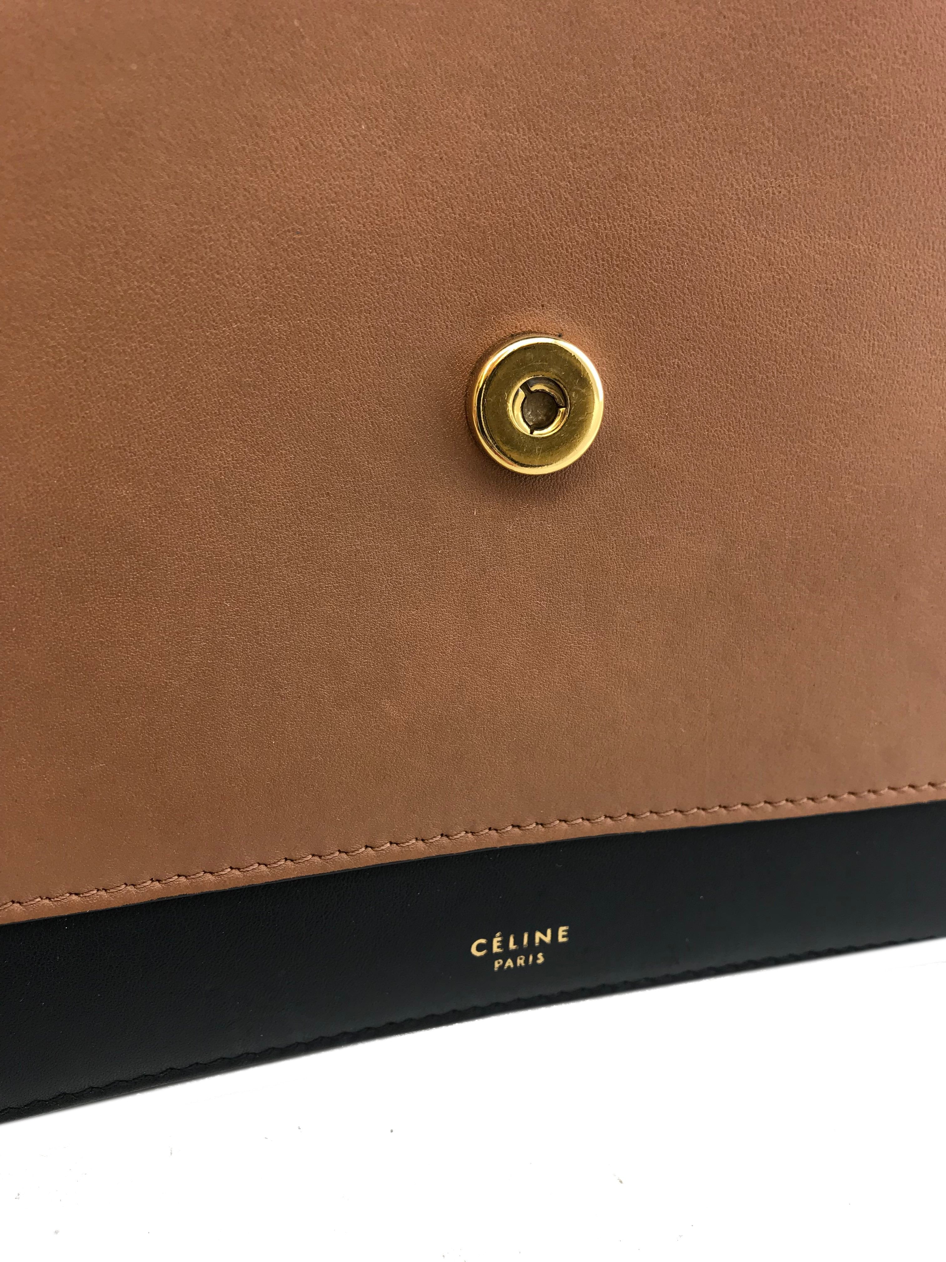 Celine Tricolor Leather Envelope Pocket Bag