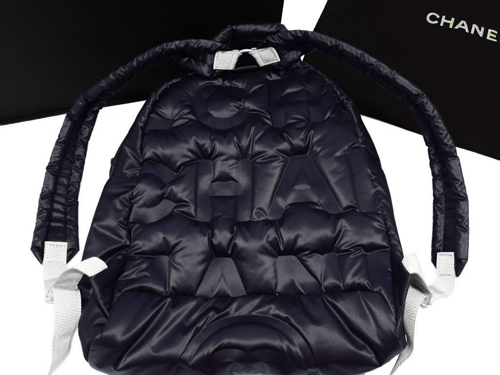 Chanel Doudoune Backpack - Navy Blue