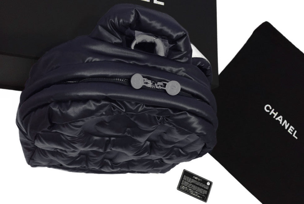 Chanel Doudoune Backpack - Navy Blue