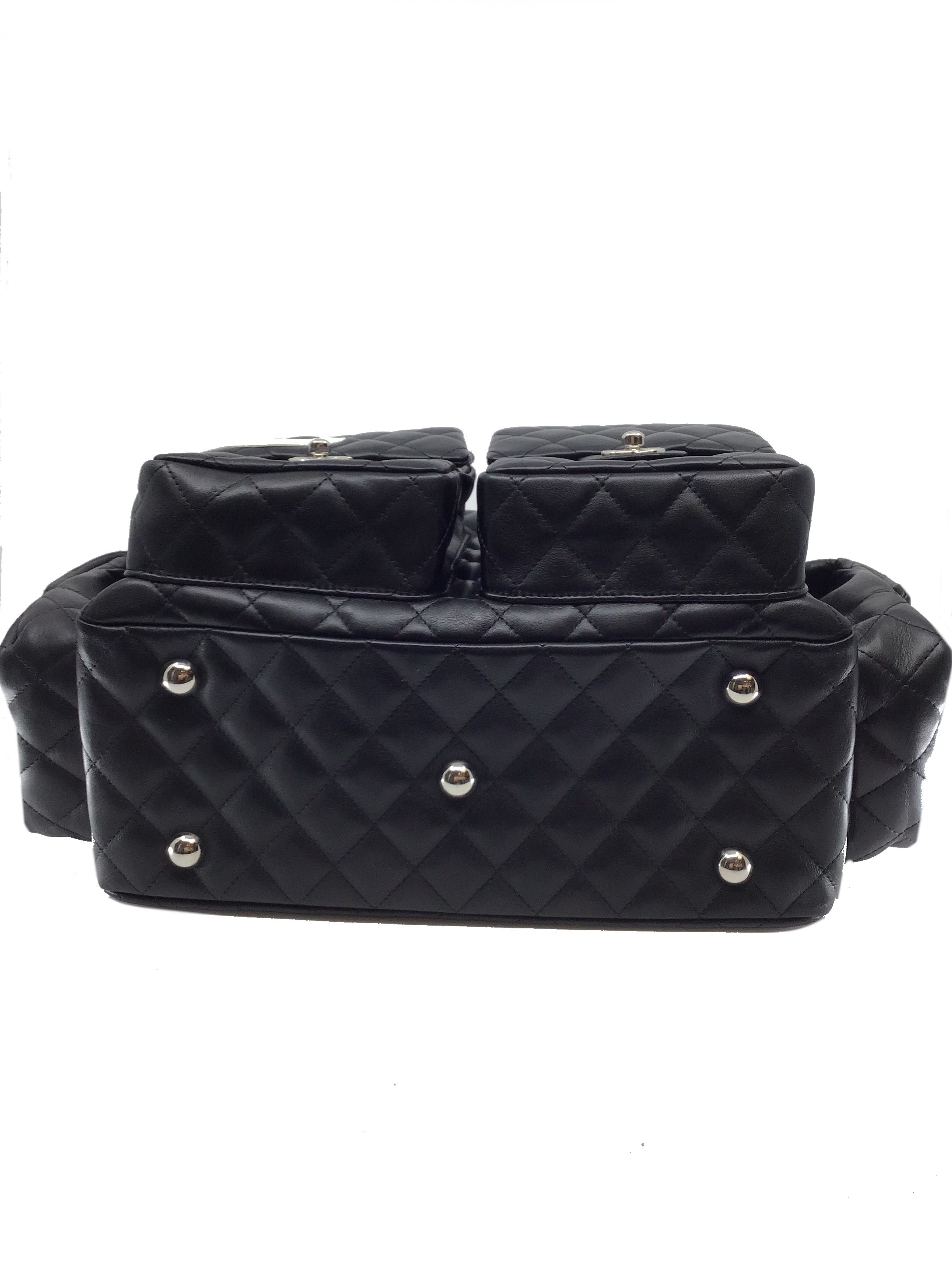 Chanel Quilted Leather Ligne Cambon Reporter Bag