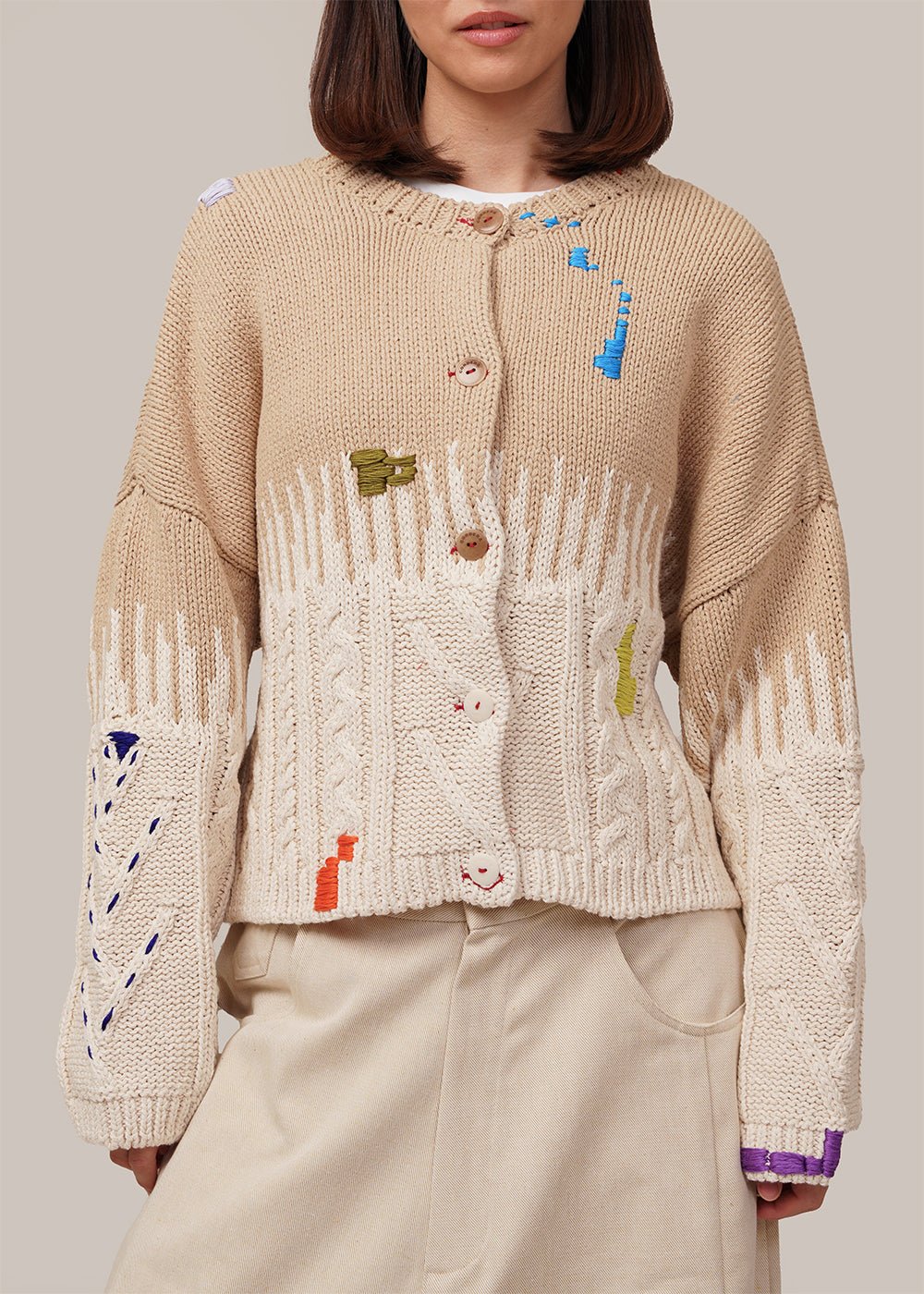 Cotton Embroidered Cardigan