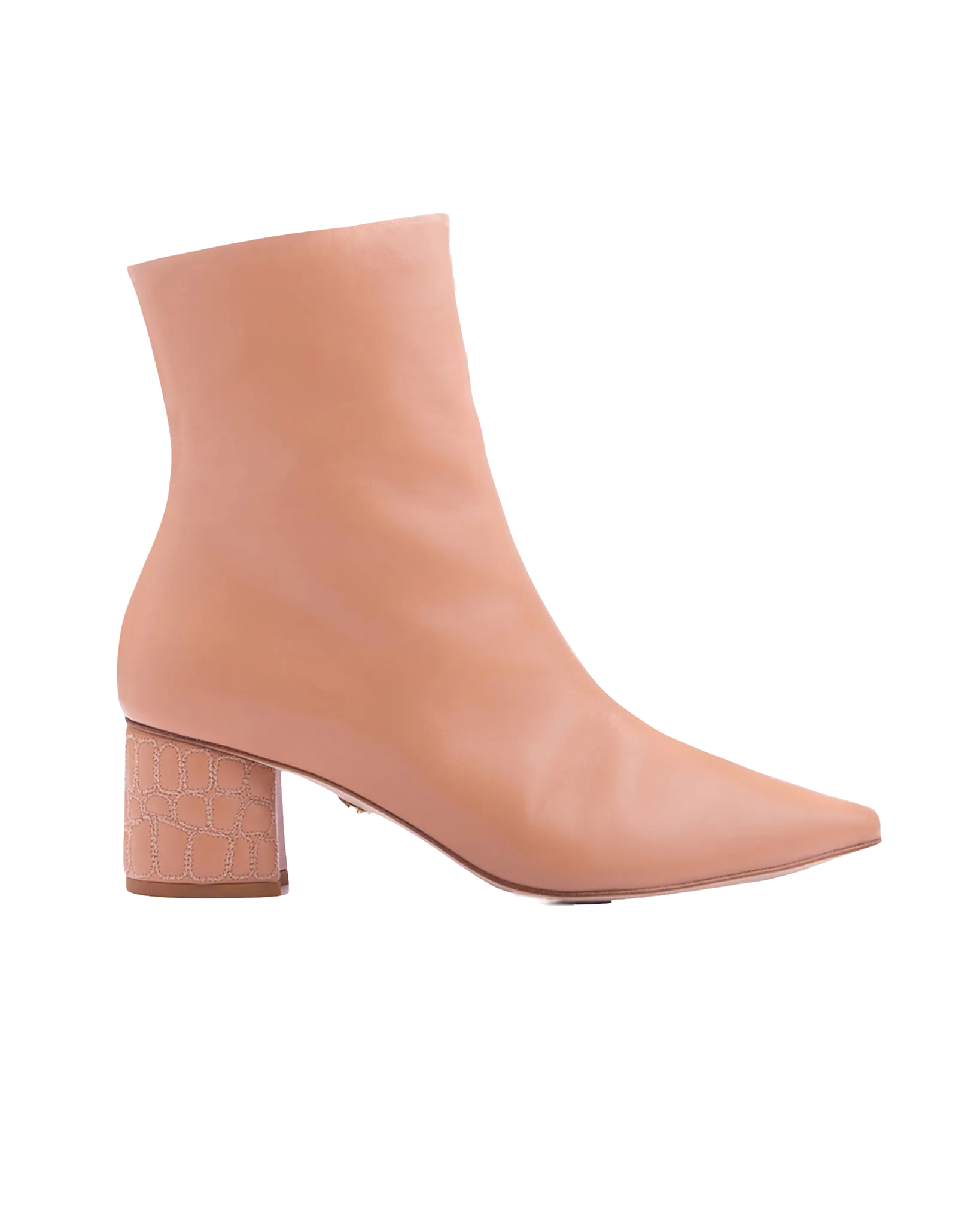 Croc Heel Boot 55 Tan Leather