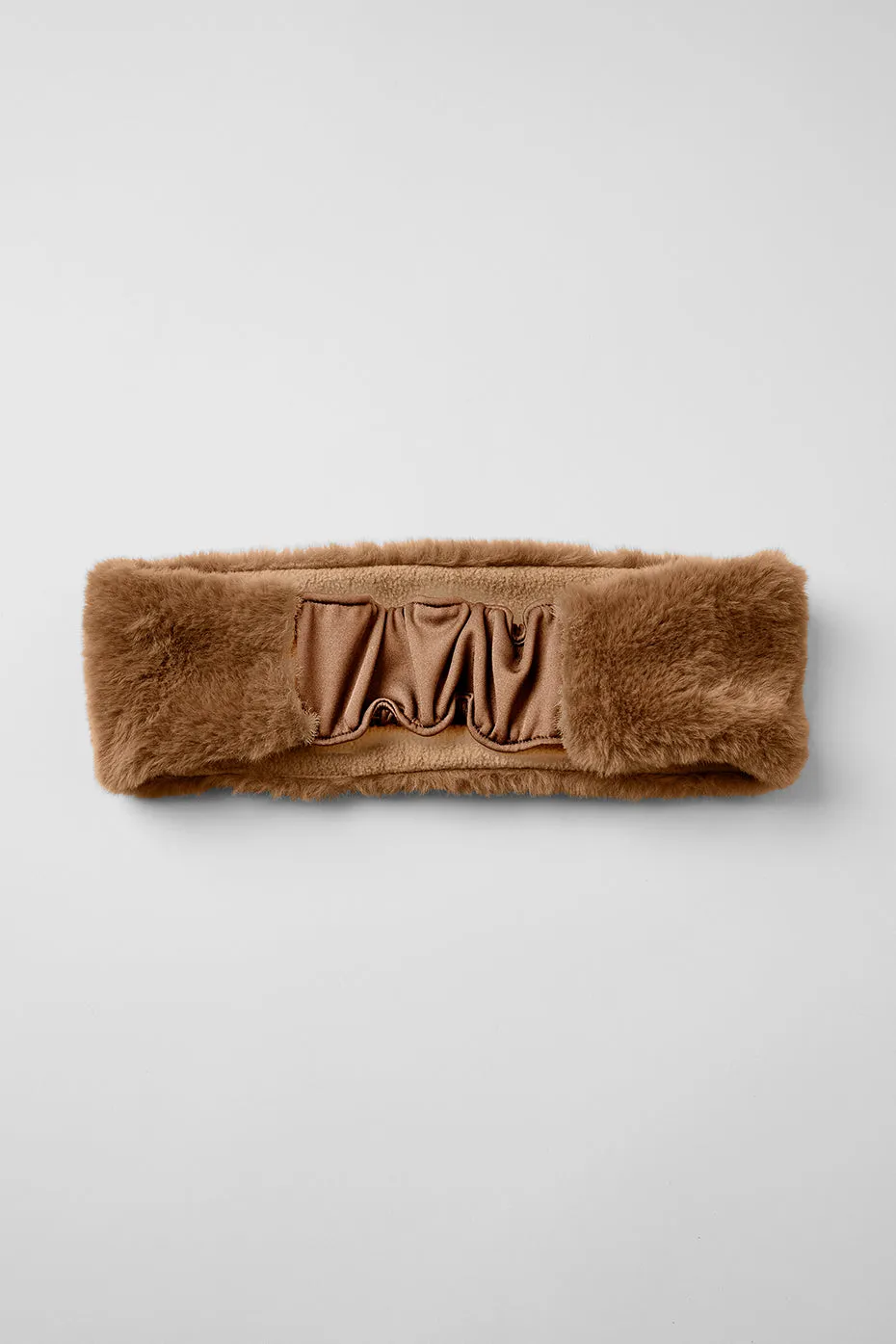 Faux Fur Ear Warmers - Toasted Almond