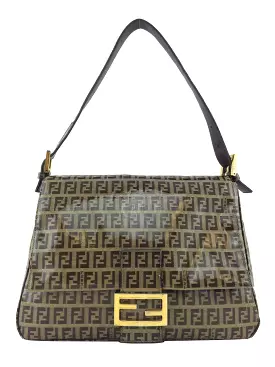 Fendi Zucchino Coated Canvas Large Mama Baguette