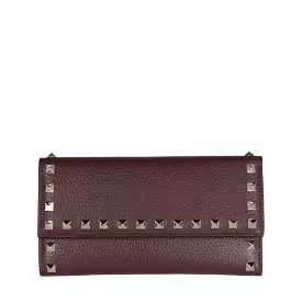 Flap Continental Rockstud Wallet , Rubin