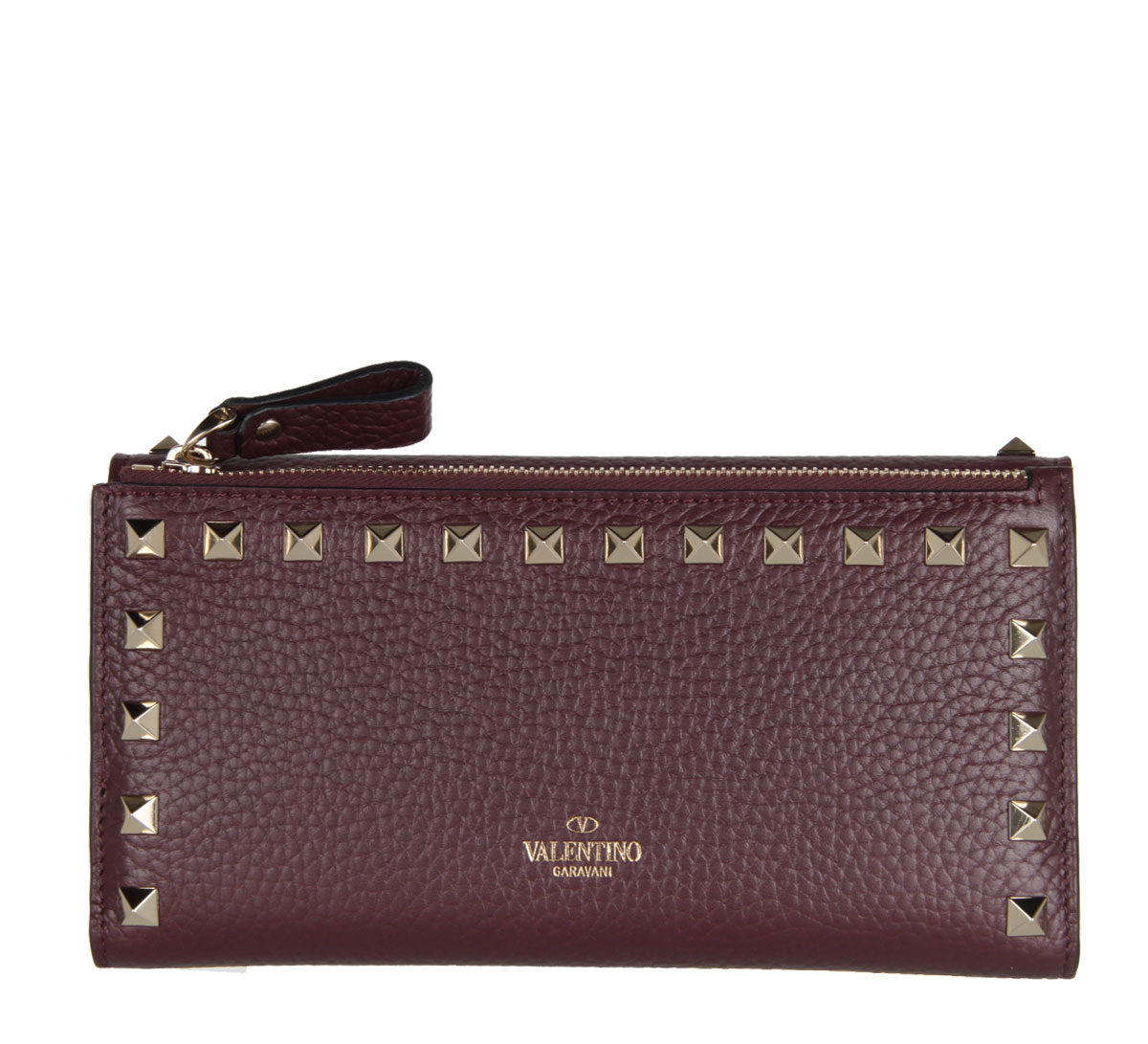 Flap Continental Rockstud Wallet , Rubin