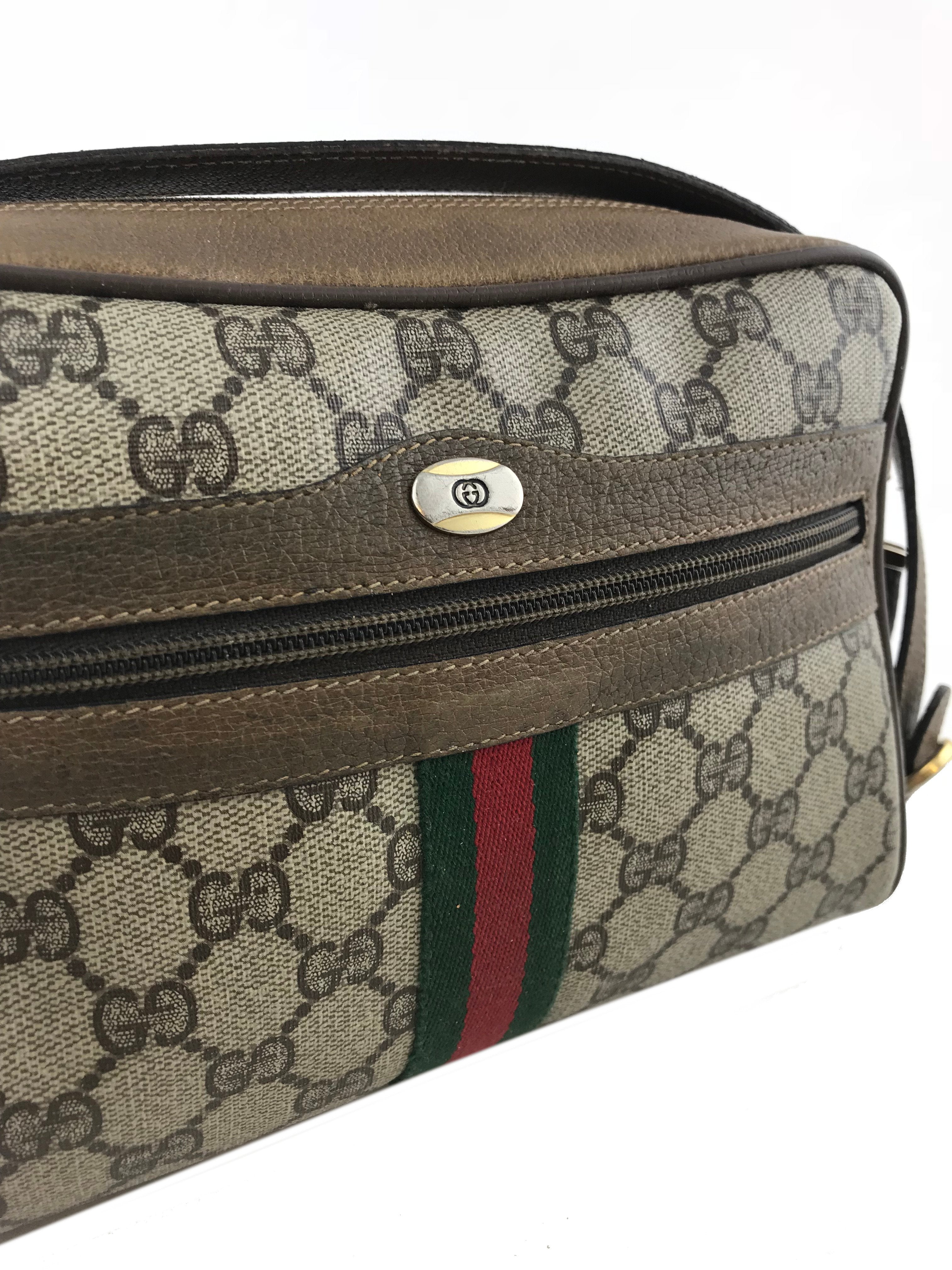 Gucci Monogram Web Camera Crossbody Bag