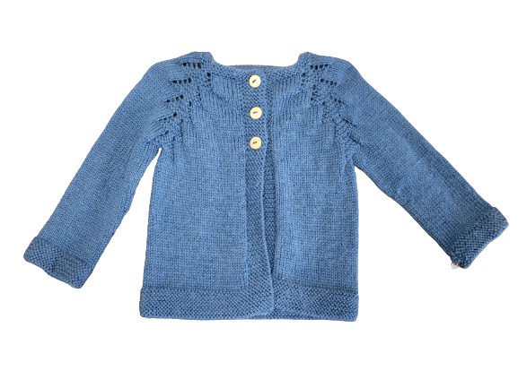 Handknit Nautical Cardigan - Navy