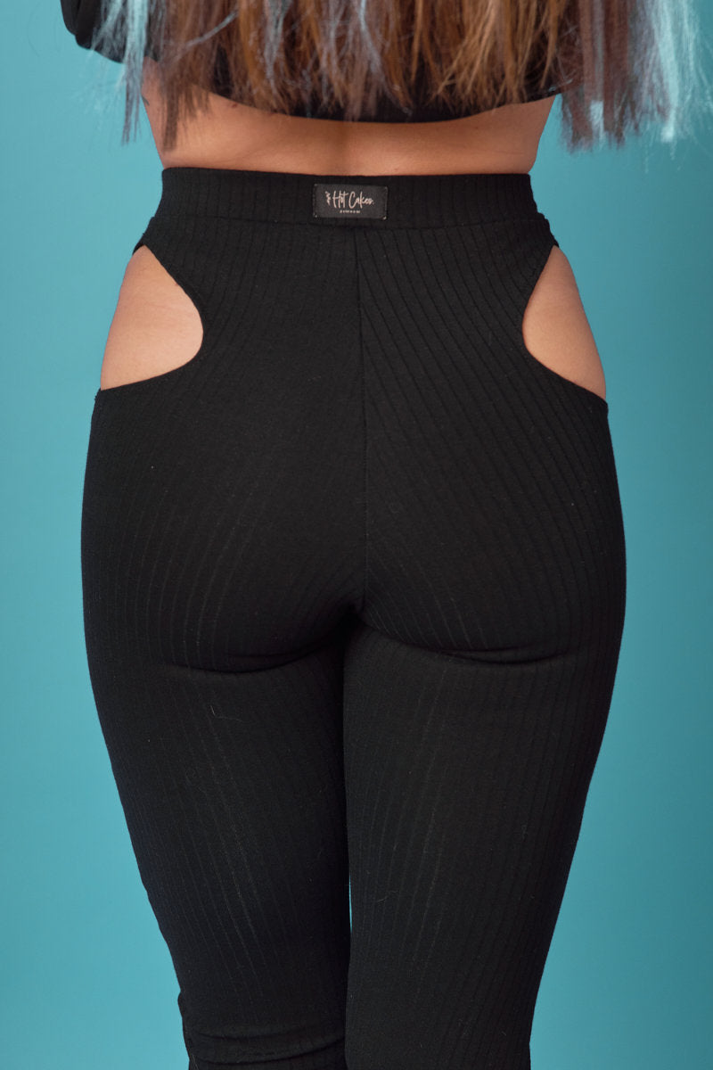 HotCakes Polewear Voyeur Leggings - Black