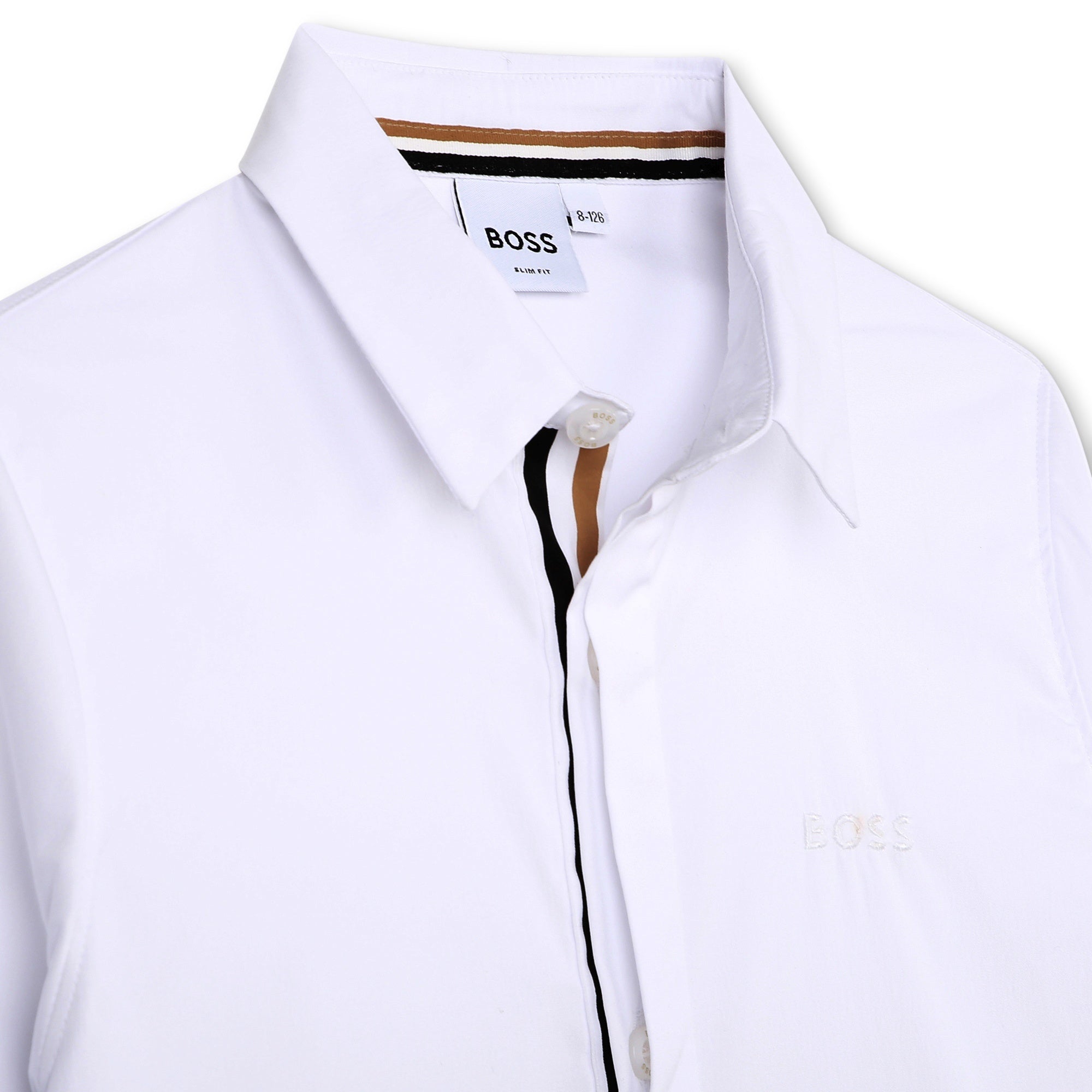 Hugo Boss Boys White Dress Shirt_J25Q03-10P