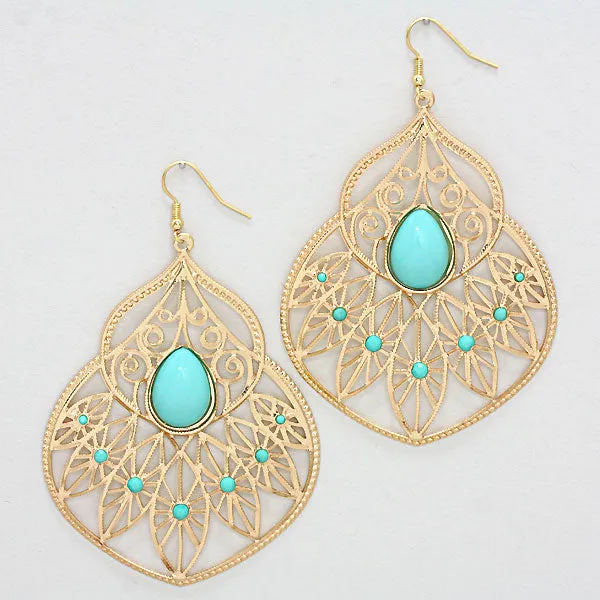 iLLASPARKZ Chunky Resin Enamel Shine Leaf Earrings