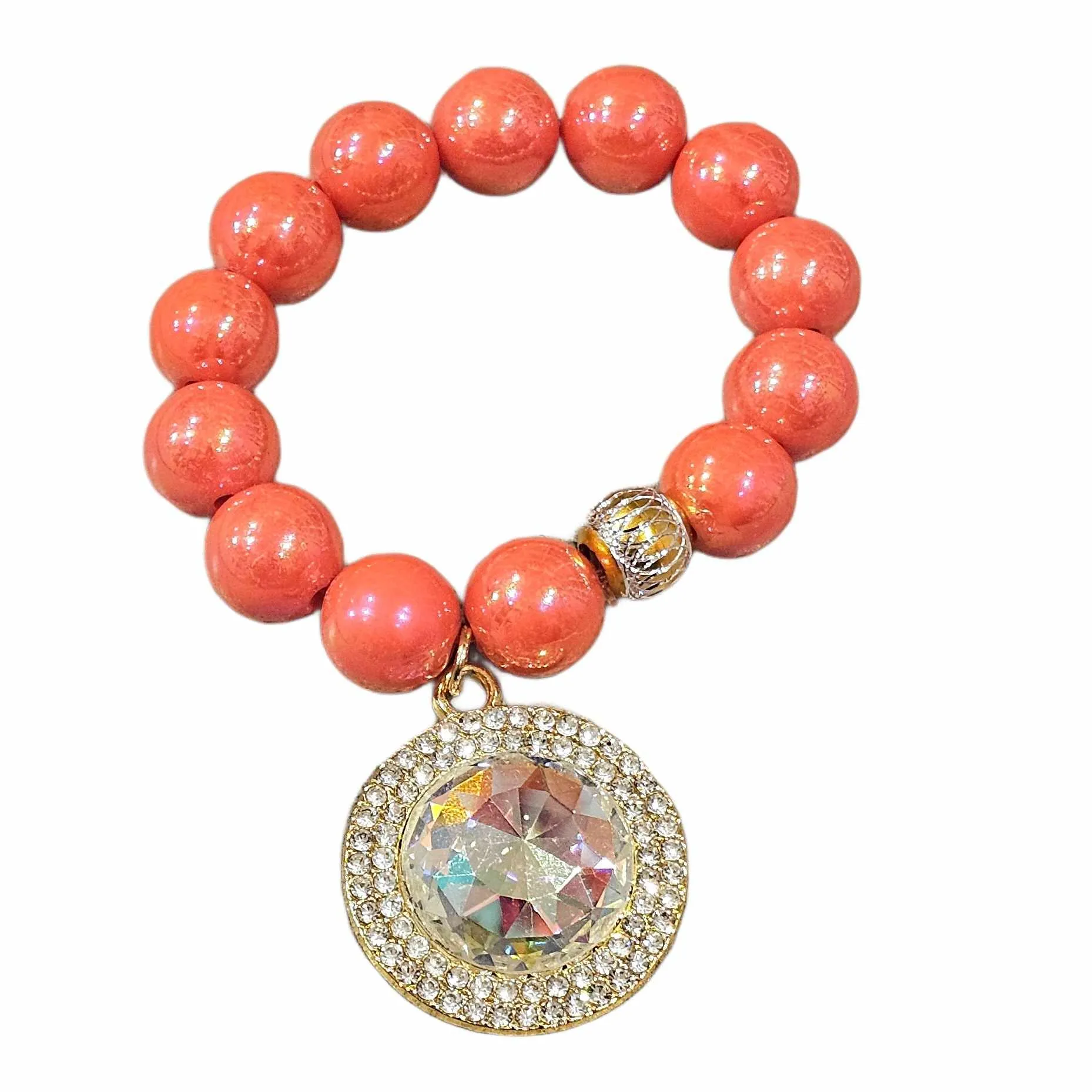 KIG Orange Bling Chunky Bracelet