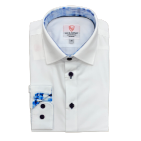 Leo & Zachary Boys White Non-Iron Dress Shirt_5507