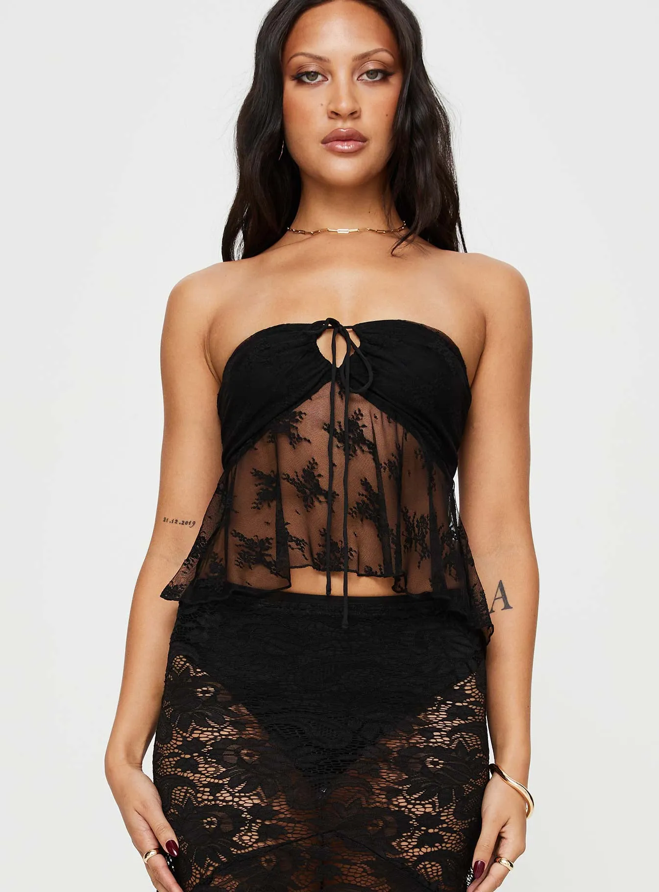 Luciene Strapless Top Black