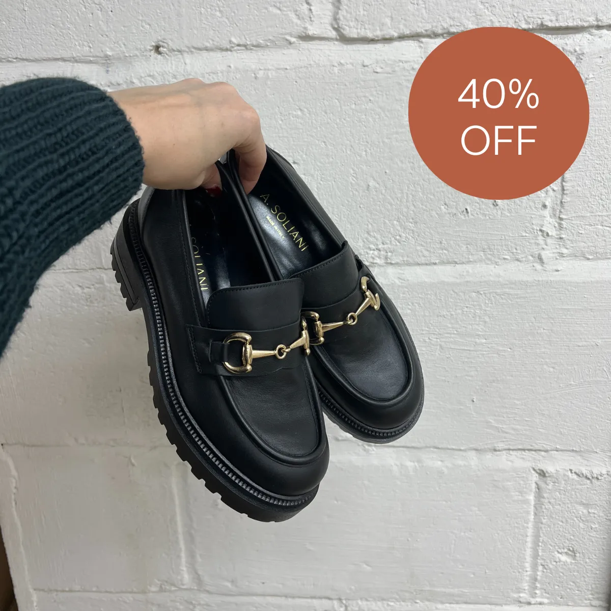 Lug Sole Loafer Black SAMPLE SALE - FINAL SALE