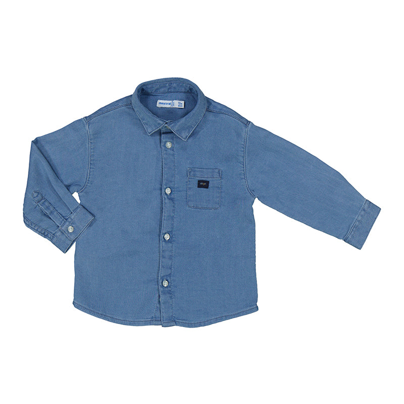 Mayoral Baby Blue Denim Dress Shirt_2179-65