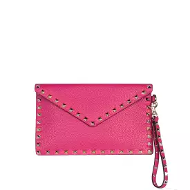 Medium Envelope Wristlet Grained, Rose Violet