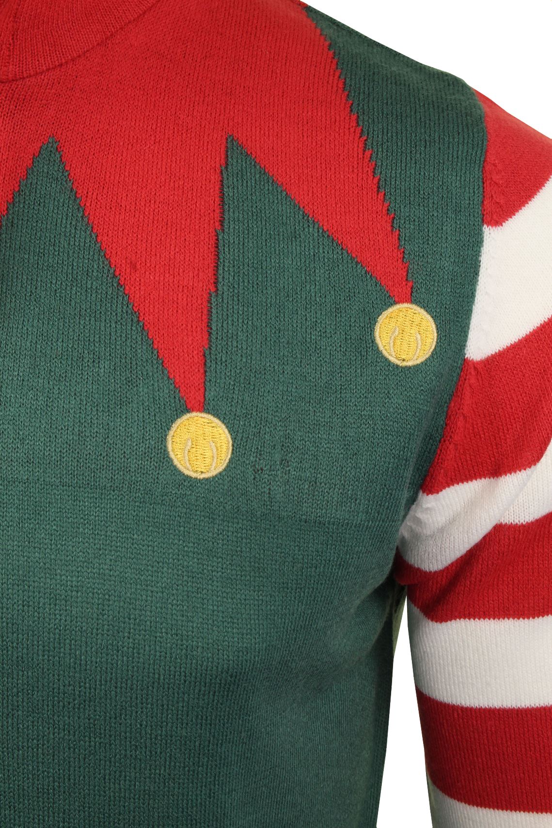 Mens Christmas Elf  and Rudolph Reindeer Xmas Jumper by Xact