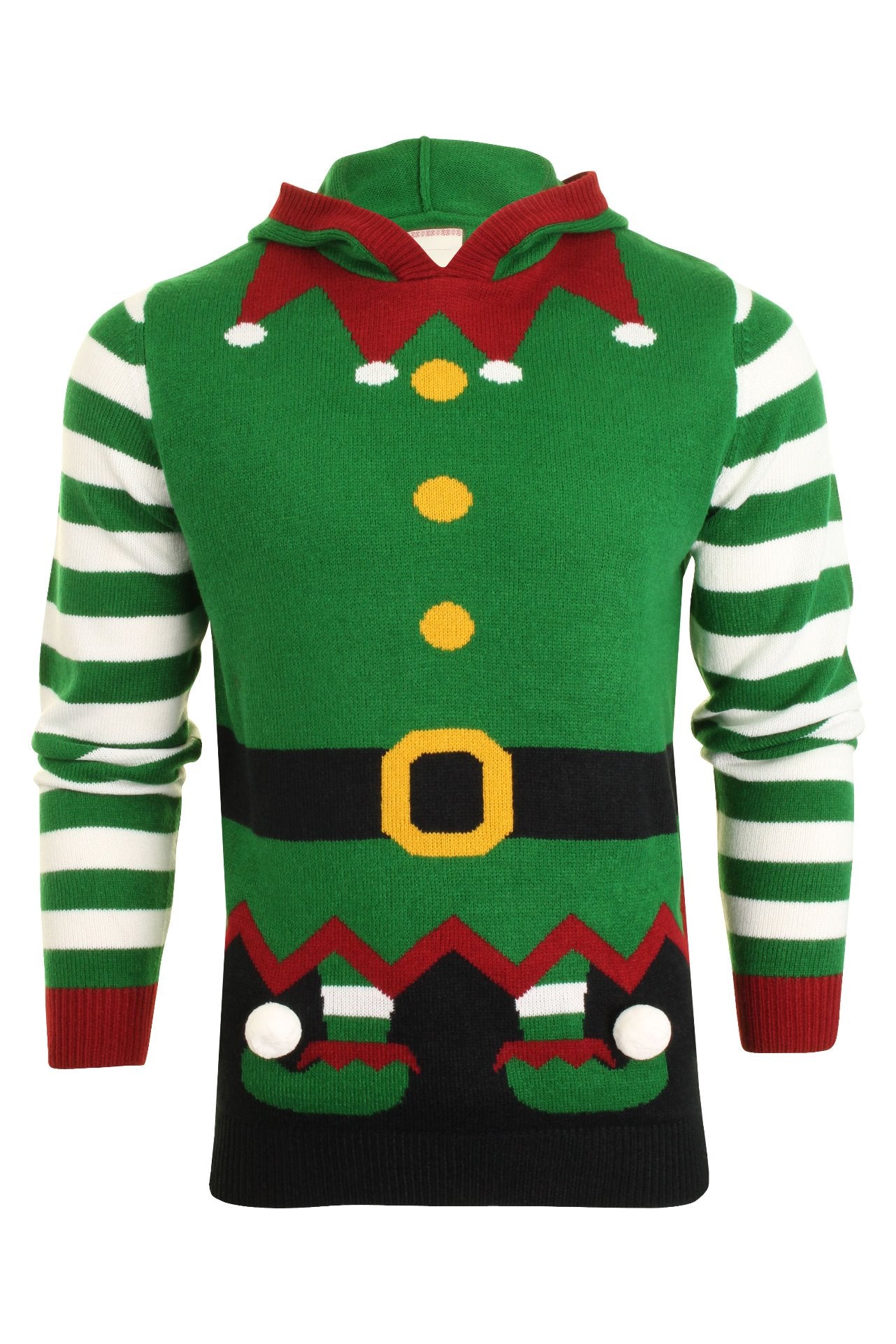 Mens Christmas Elf  and Rudolph Reindeer Xmas Jumper by Xact