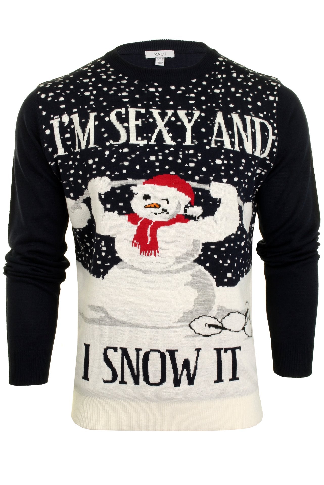 Mens Xact Christmas/Xmas Jumper - Sexy Snowman