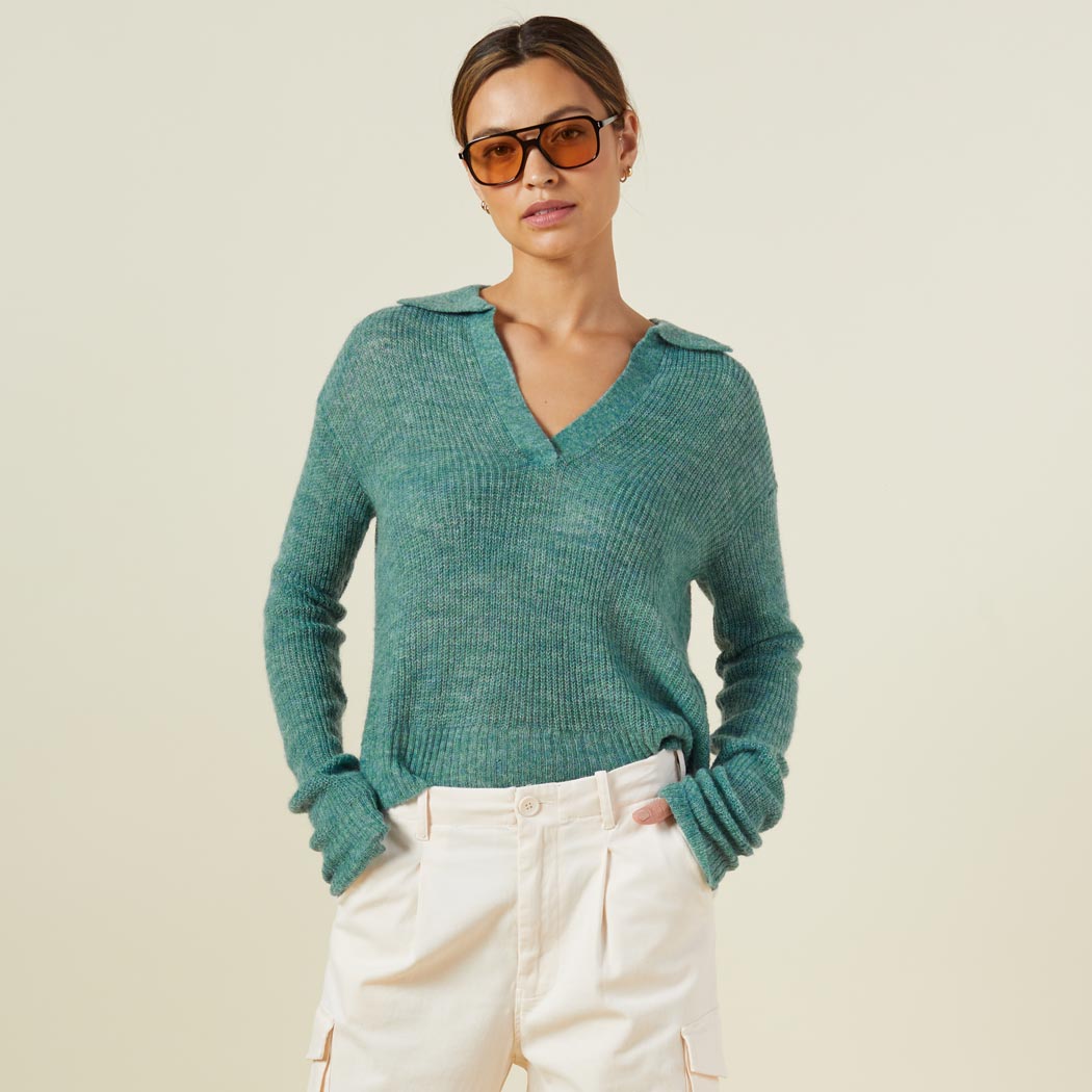 Mohair Polo Sweater