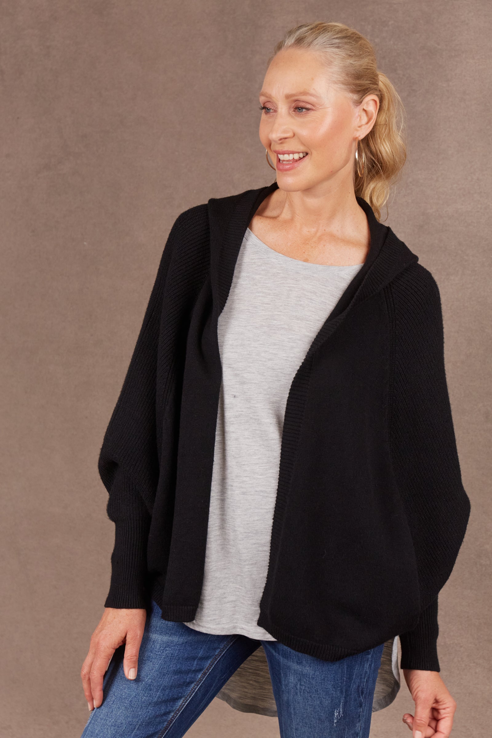 Nawi Cardigan - Ebony