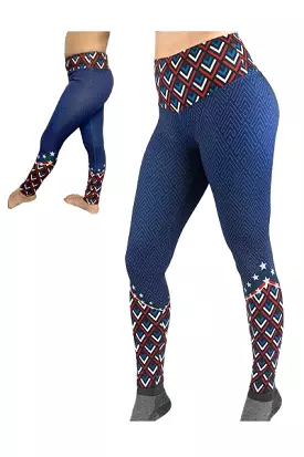 NEW! 2 Pack Mommy & Me Chevron Americana Legging by WSI Made in USA  962SPLP2