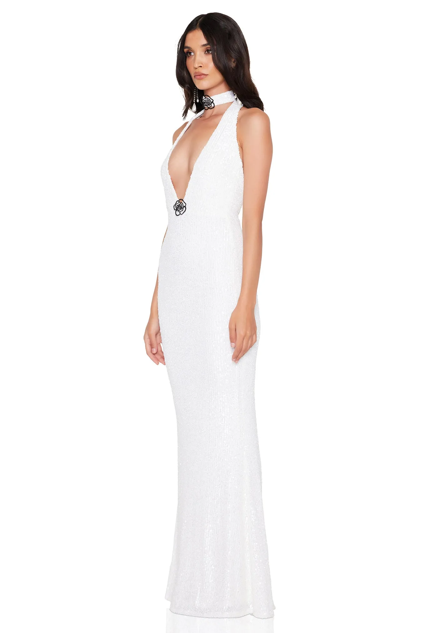 Nookie Rosalia Halter Gown - Crystal