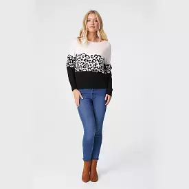 Pink Leopard Long Sleeve Knit