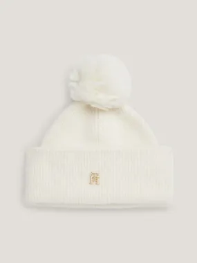 Pom Pom TH Monogram Beanie | Hats | Tommy Hilfiger