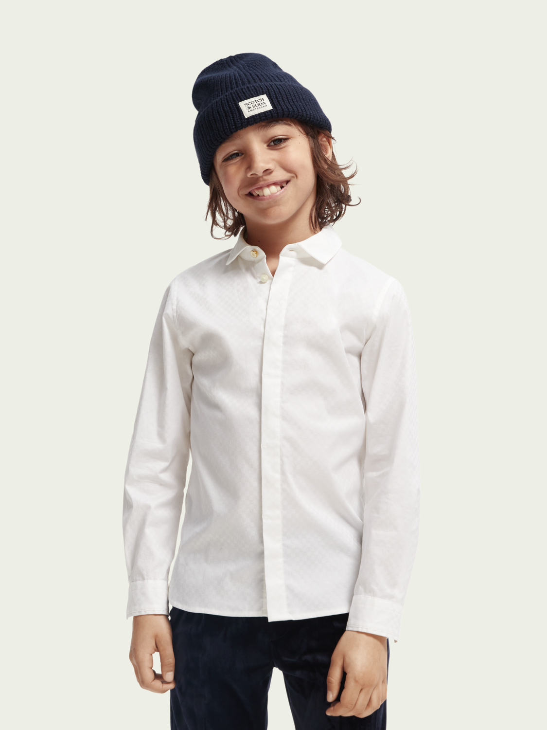 Scotch & Soda Boys L/S Slim Fit Dress Shirt _White 167560-0006