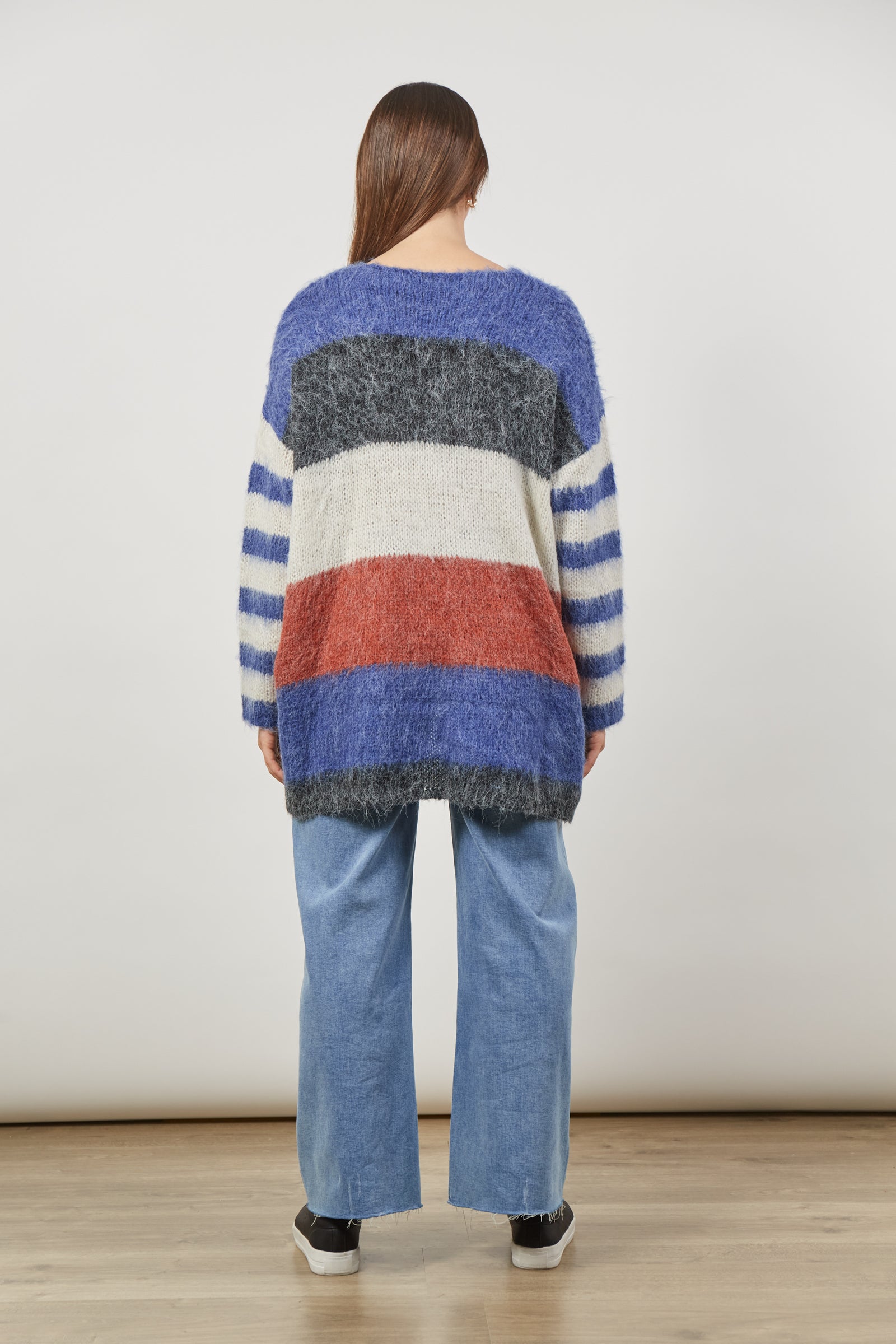 Serene Stripe Jumper - Azure Stripe